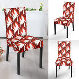 Fire Flame Symbol Design Pattern Dining Chair Slipcover