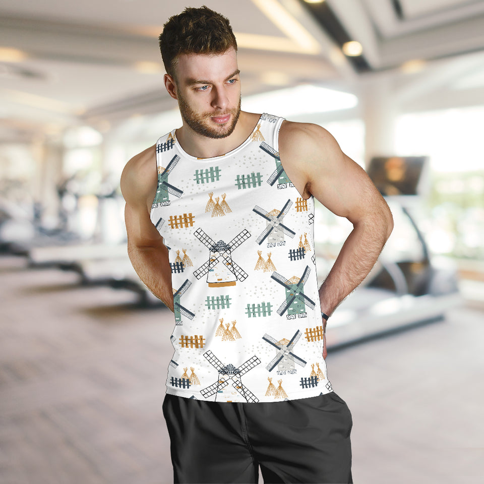 windmill pattern Men Tank Top