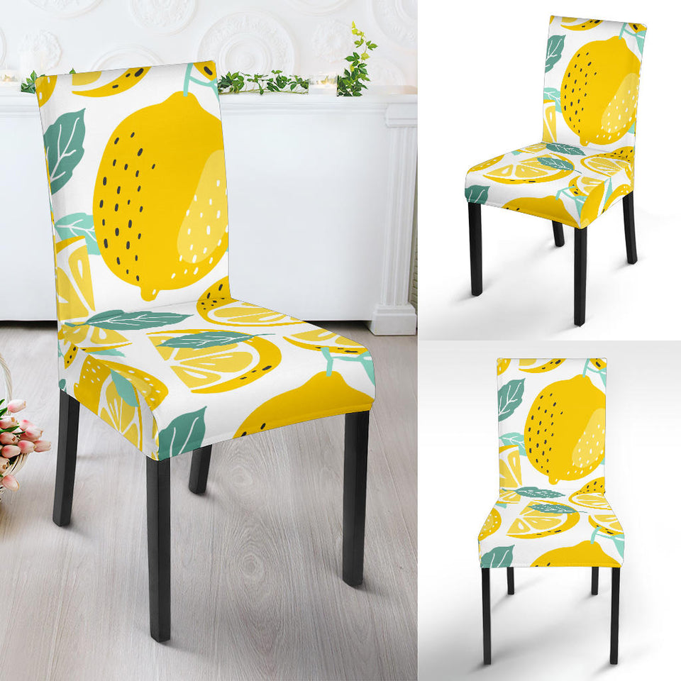 Lemon Design Pattern Dining Chair Slipcover