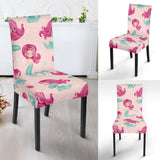 Cute Little Mermaid Pattern Dining Chair Slipcover