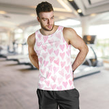 Watercolor pink heart pattern Men Tank Top