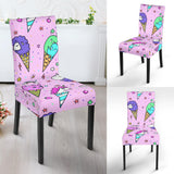 Cute Ice Cream Cone Animal Pattern Dining Chair Slipcover