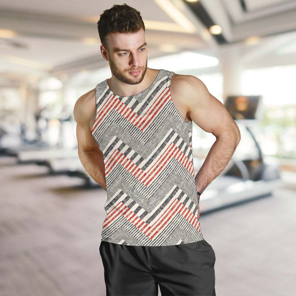 zigzag chevron striped pattern Men Tank Top