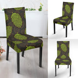 Hop Pattern Black Background Dining Chair Slipcover