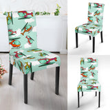 Helicopter Design Pattern Dining Chair Slipcover