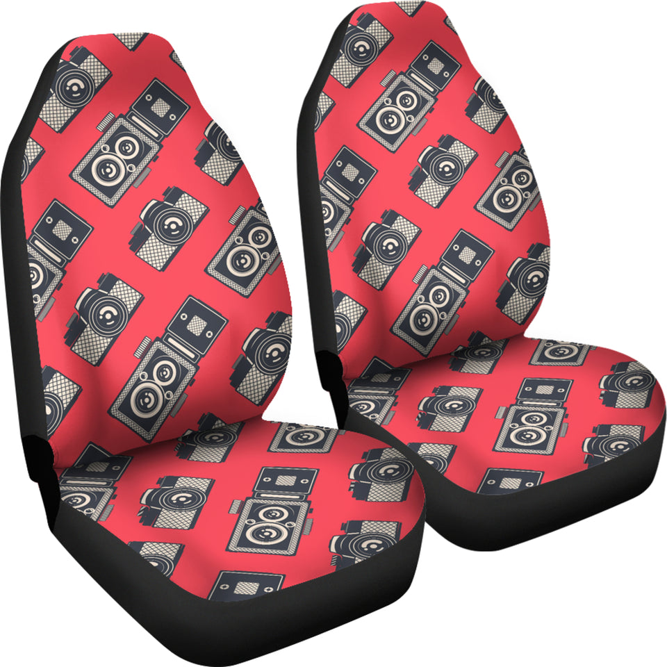 Camera Pattern Print Design 05 Universal Fit Car Seat Covers