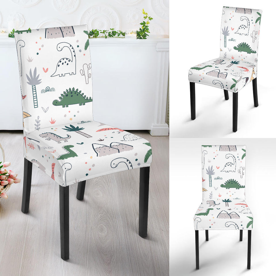 Cute Cartoon Dinosaurs Tree Pattern Dining Chair Slipcover