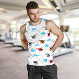 Watercolor helicopter cloud pattern Men Tank Top