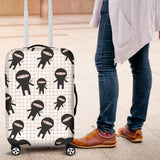 Ninja Pattern Plaid Background Luggage Covers