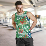 heliconia palm and monstera  leaves pattern Men Tank Top