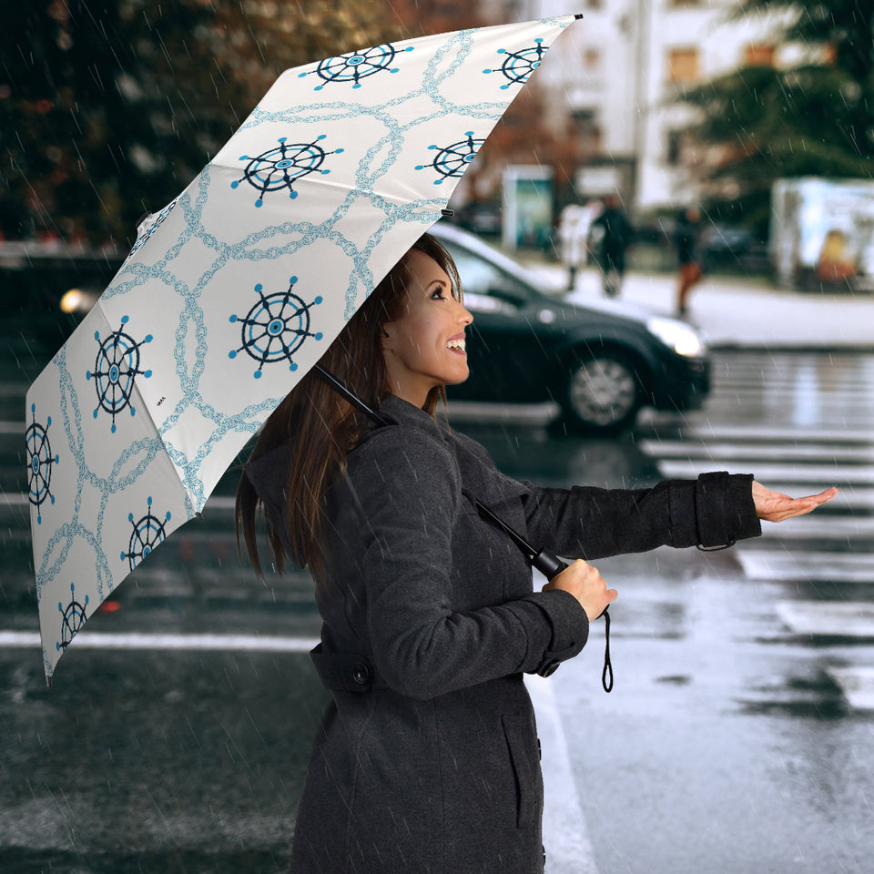 Nautical Steering Wheel Chain Umbrella