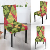 Cool Geometric Lime Pattern Dining Chair Slipcover
