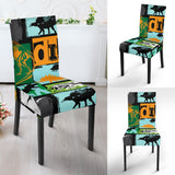 Dinosaurs Print Pattern Dining Chair Slipcover