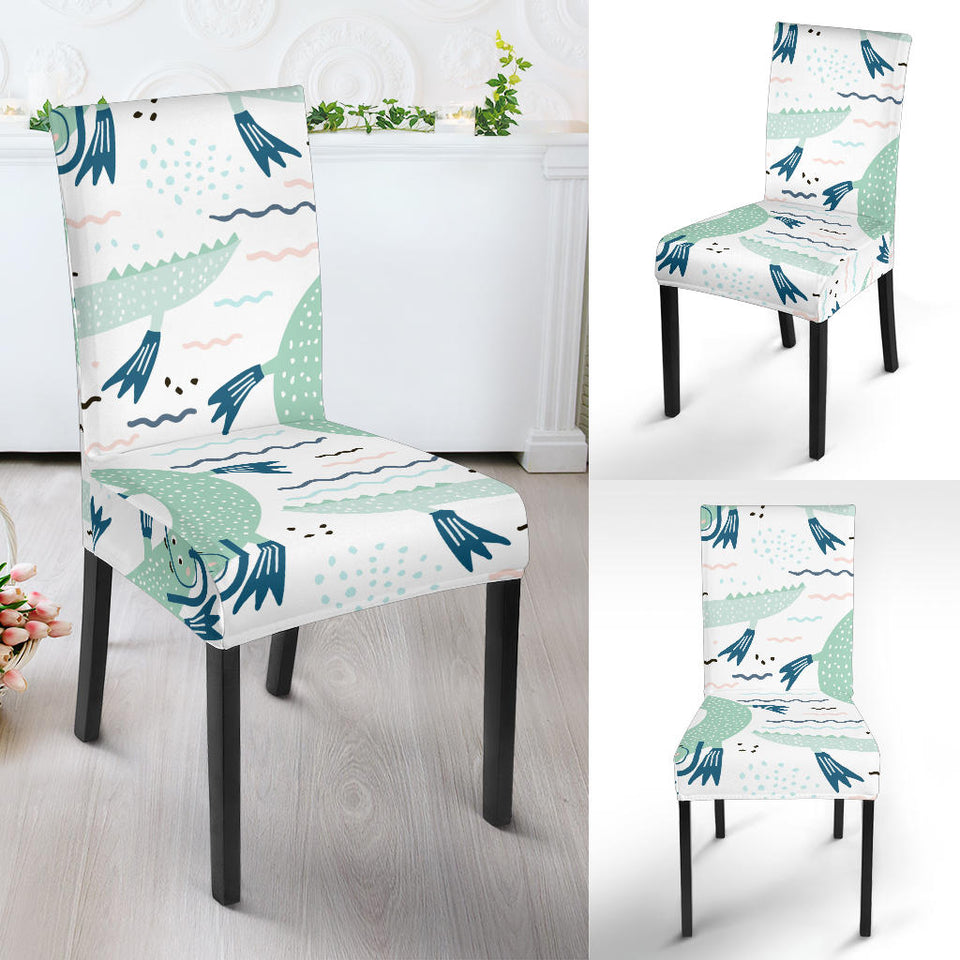 Crocodile Diver Pattern Dining Chair Slipcover