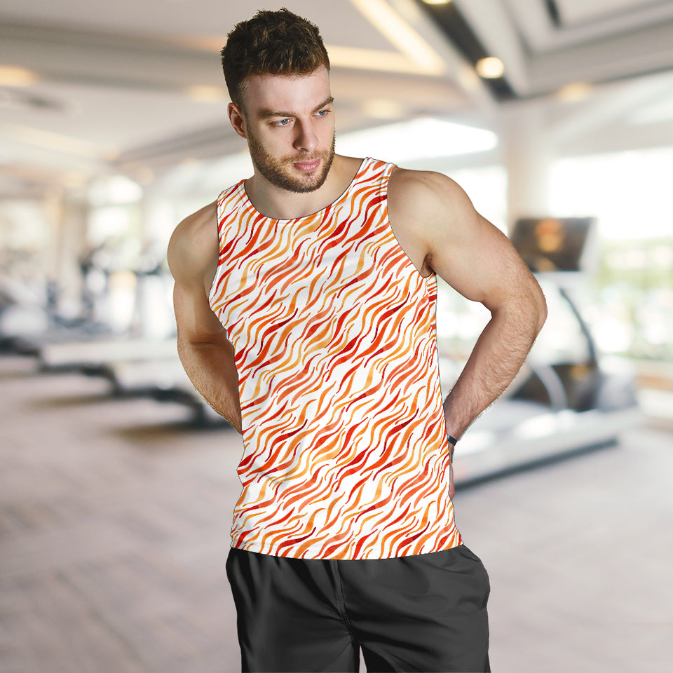 Fire flame watercolor pattern Men Tank Top
