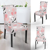 Cute Panda Ballon Heart Pattern Dining Chair Slipcover