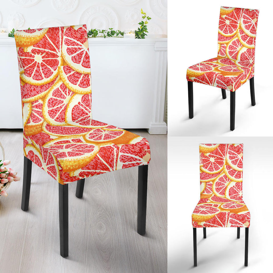Tropical Grapefruit Pattern Dining Chair Slipcover