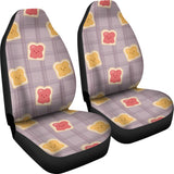 Bread Toast Pattern Print Design 05 Universal Fit Car Seat Covers