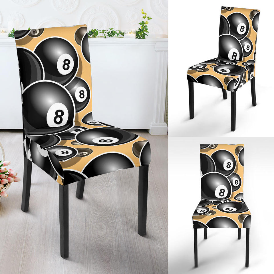 Billiard Ball Pattern Print Design 04 Dining Chair Slipcover