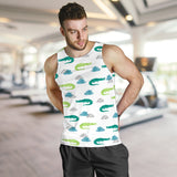 watercolor crocodile pattern Men Tank Top