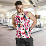 Toucan flower design pattern Men Tank Top