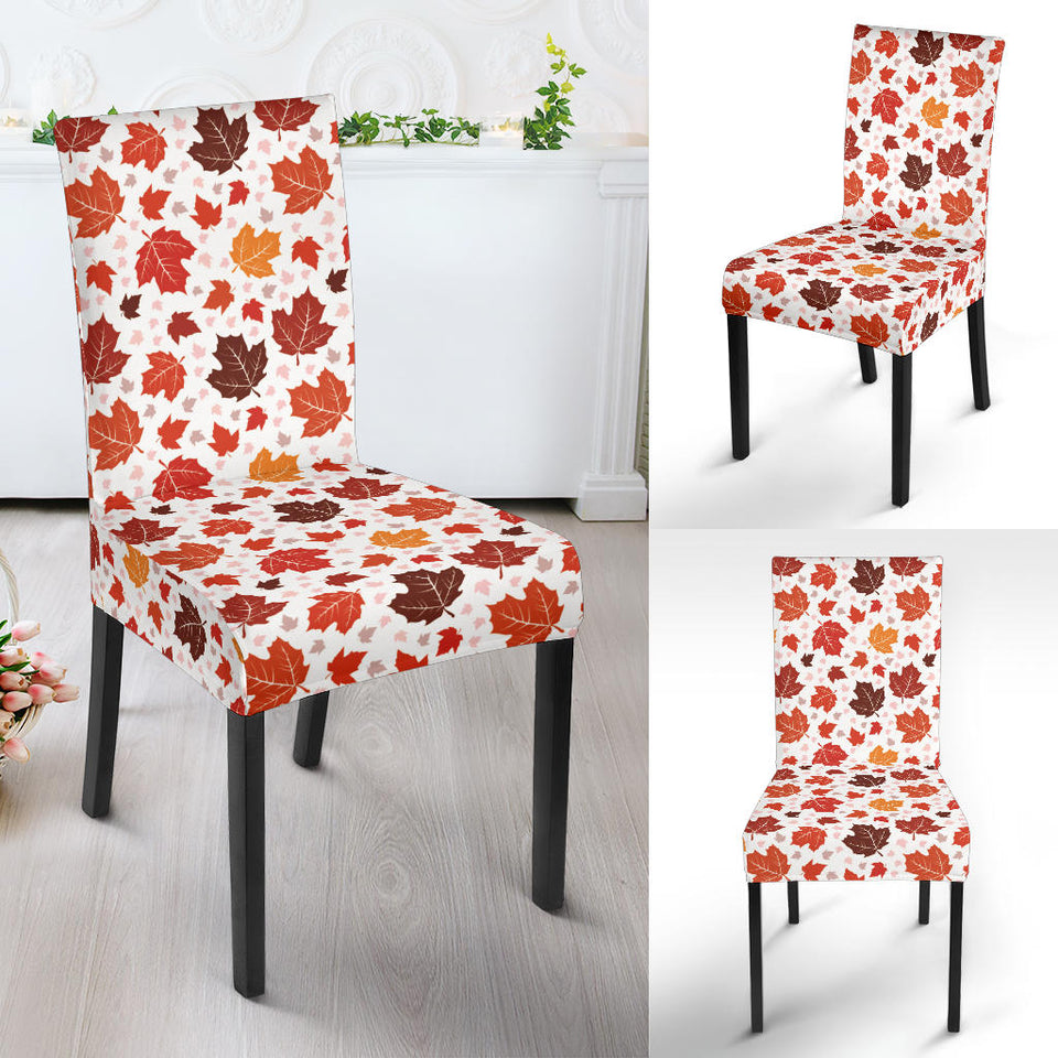 Colorful Maple Leaf Pattern Dining Chair Slipcover