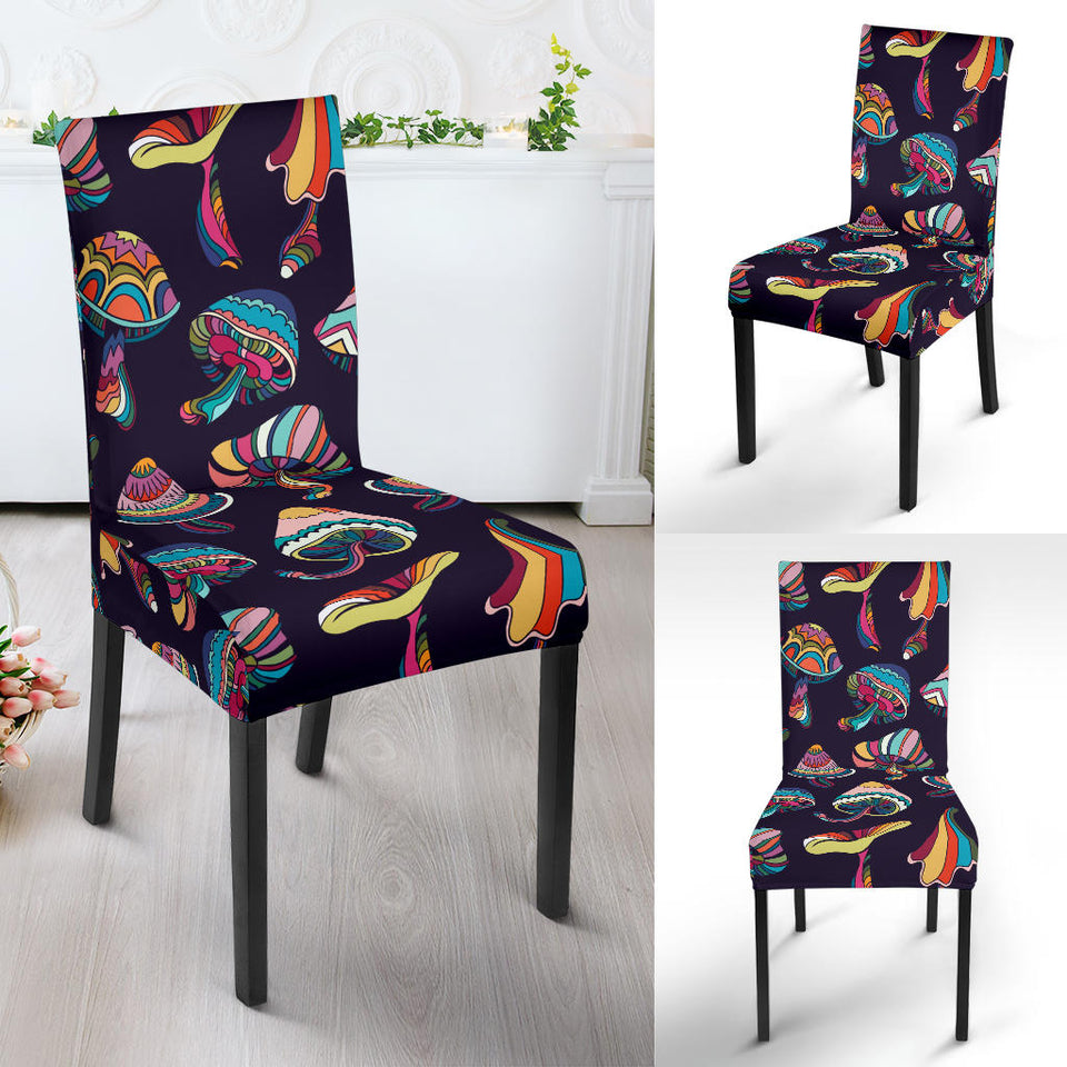 Colorful Mushroom Pattern Dining Chair Slipcover