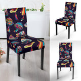 Colorful Mushroom Pattern Dining Chair Slipcover
