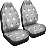 Bull Terrier Pattern Print Design 05 Universal Fit Car Seat Covers