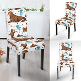 Sea Lion Seals Jellyfish Pattern Dining Chair Slipcover