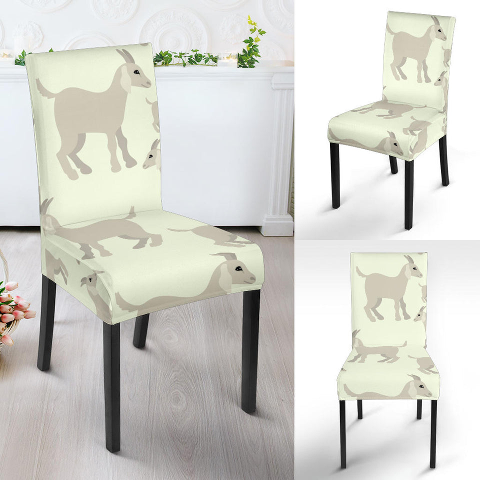 Little Young Goat Pattern Dining Chair Slipcover