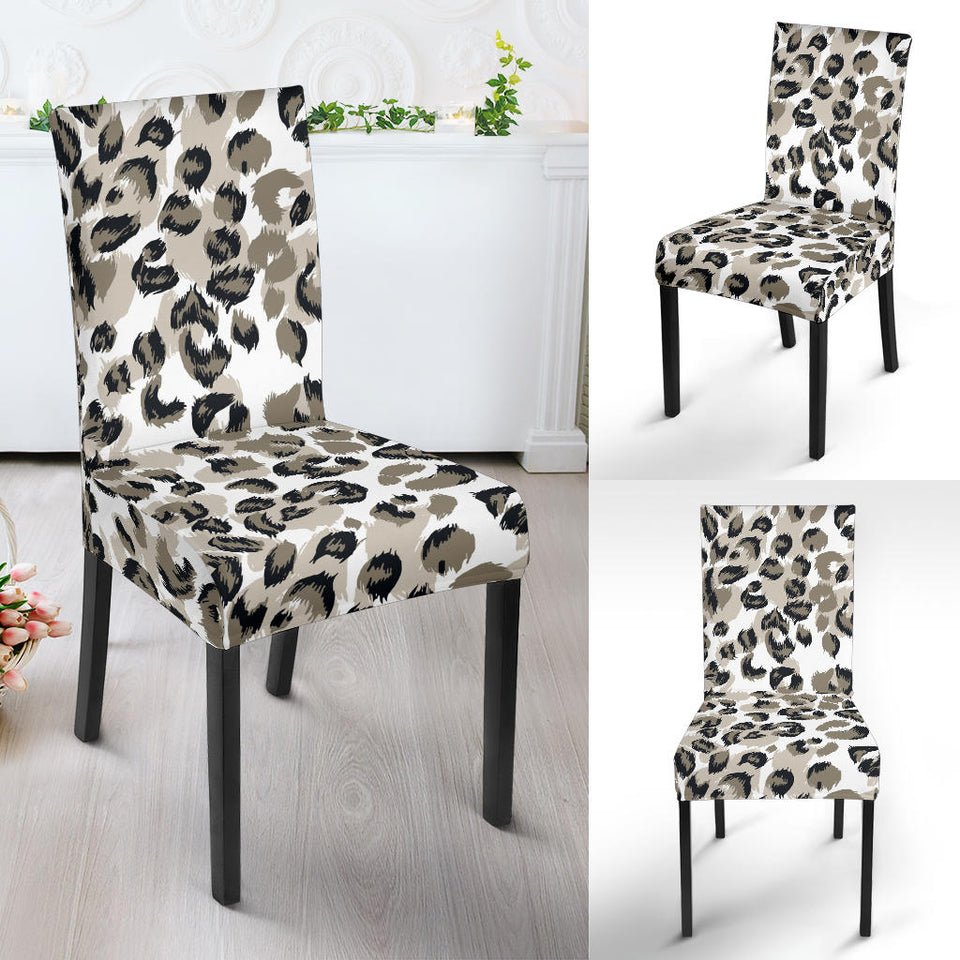 Leopard Skin Print Pattern Dining Chair Slipcover