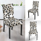 Leopard Skin Print Pattern Dining Chair Slipcover