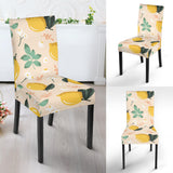 Lemon Flower Leave Pattern Dining Chair Slipcover