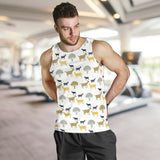 Silhouettes of goat and tree pattern Men Tank Top
