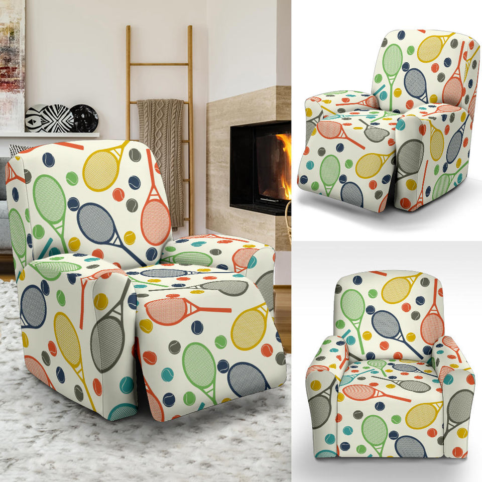 Tennis Pattern Print Design 03 Recliner Chair Slipcover