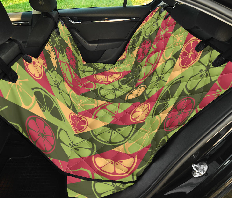 Cool Geometric Lime Pattern Dog Car Seat Covers