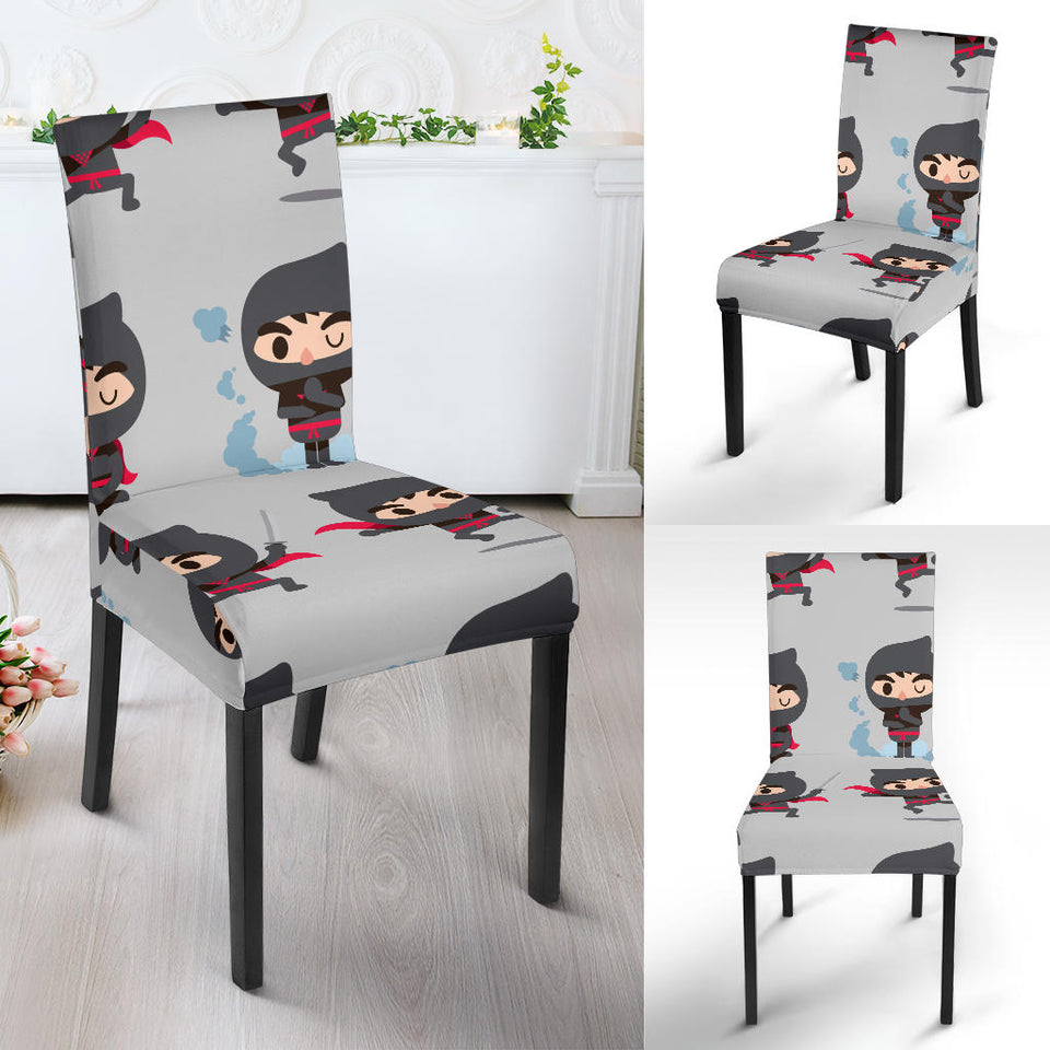 Cute Ninja Pattern Dining Chair Slipcover