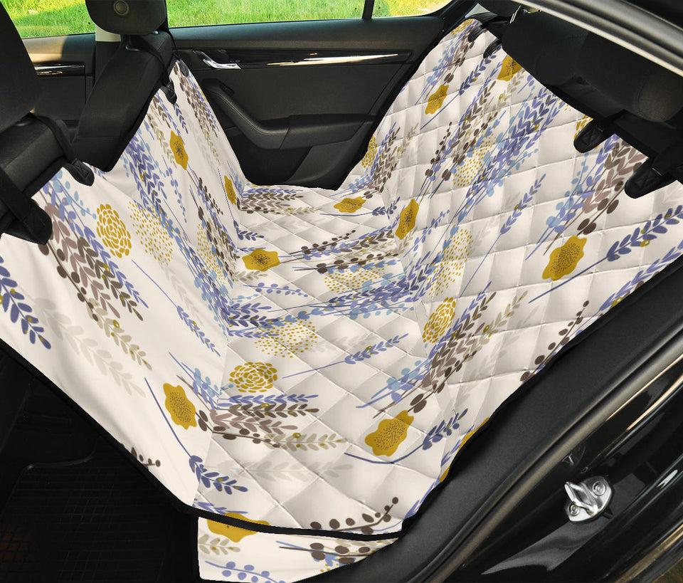 Lavender Modern Pattern Blackground Dog Car Seat Covers
