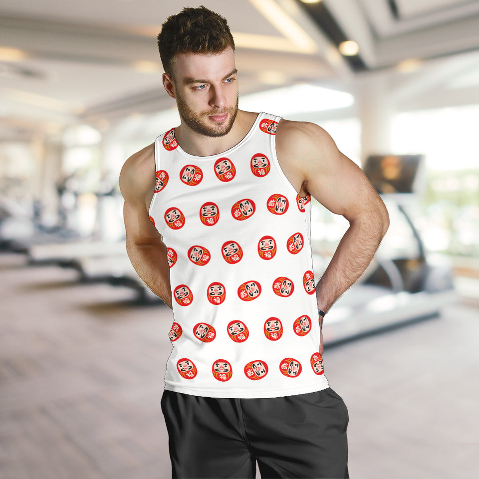 Daruma japanese wooden doll pattern Men Tank Top