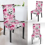 Yorkshire Terrier Pattern Print Design 03 Dining Chair Slipcover