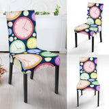 Colorful Clock Background Dining Chair Slipcover