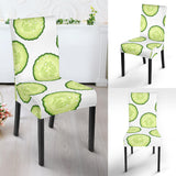 Cucumber Slices Pattern Dining Chair Slipcover