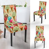Colorful Ice Cream Pattern Dining Chair Slipcover