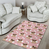 Cute Unicorn Pug Pattern Area Rug