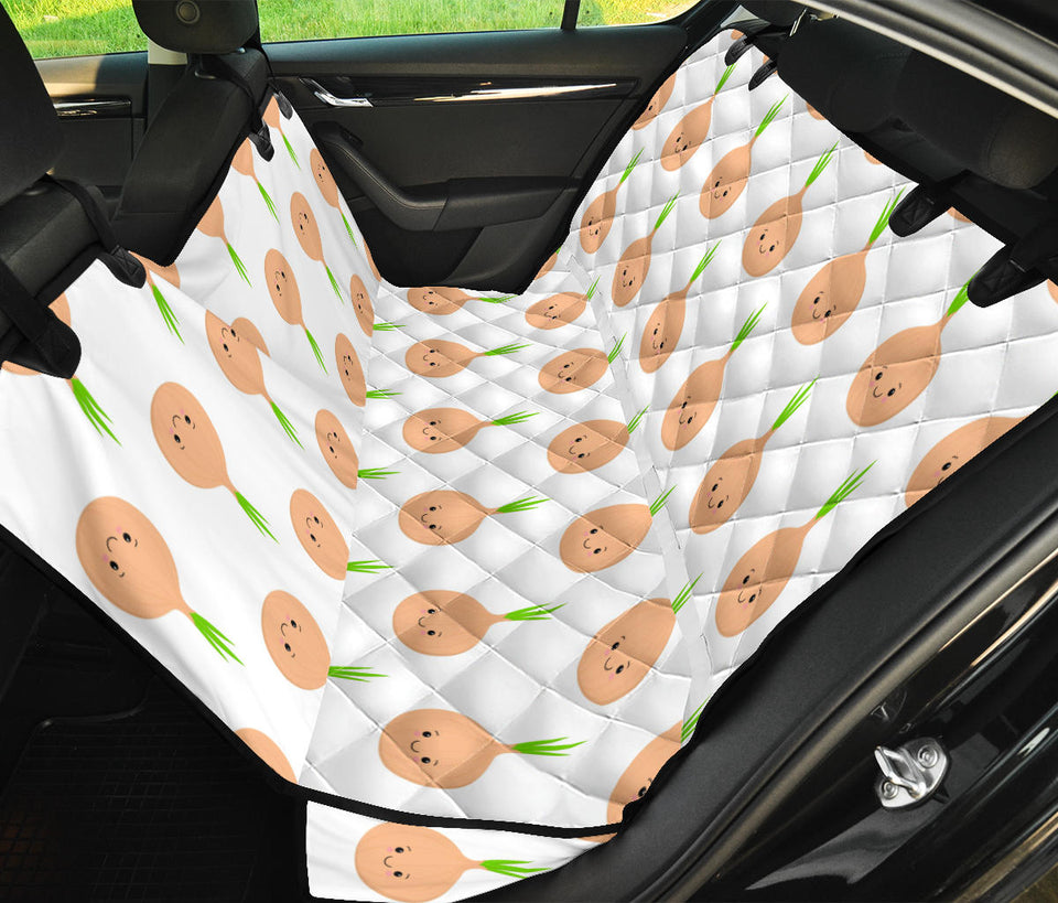 Cute Onions Smiling Faces Dog Car Seat Covers