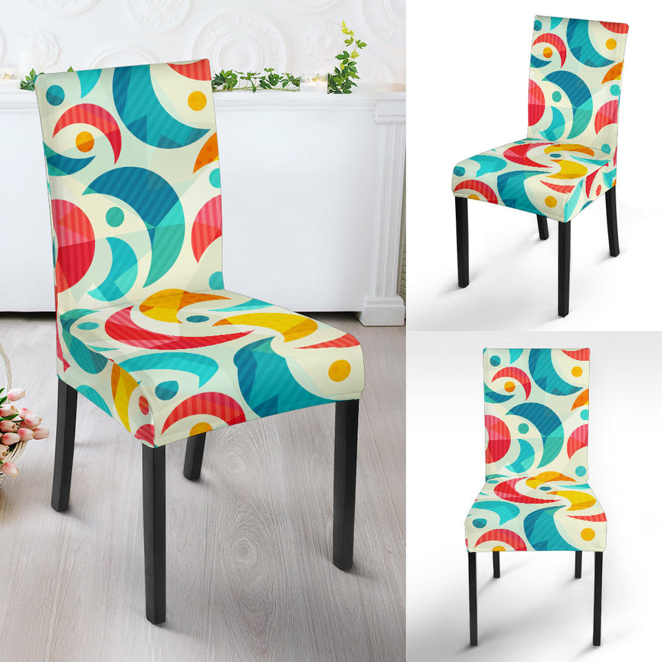 Colorful Moon Pattern Dining Chair Slipcover