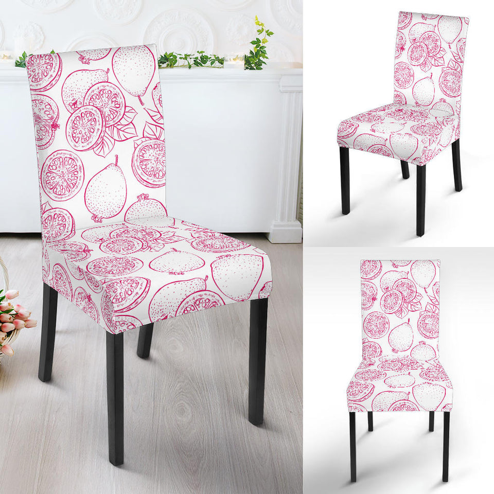 Sketch Guava Pattern Dining Chair Slipcover