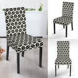Coffee Bean Abstract Modern Pattern Dining Chair Slipcover