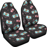 Camera Pattern Print Design 04 Universal Fit Car Seat Covers